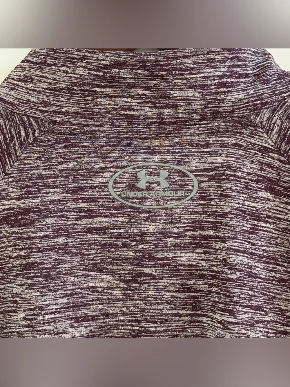 Under Armour Men’s L Purple 1/4 Zip Loose Heatgear Pullover Lightweight Golf